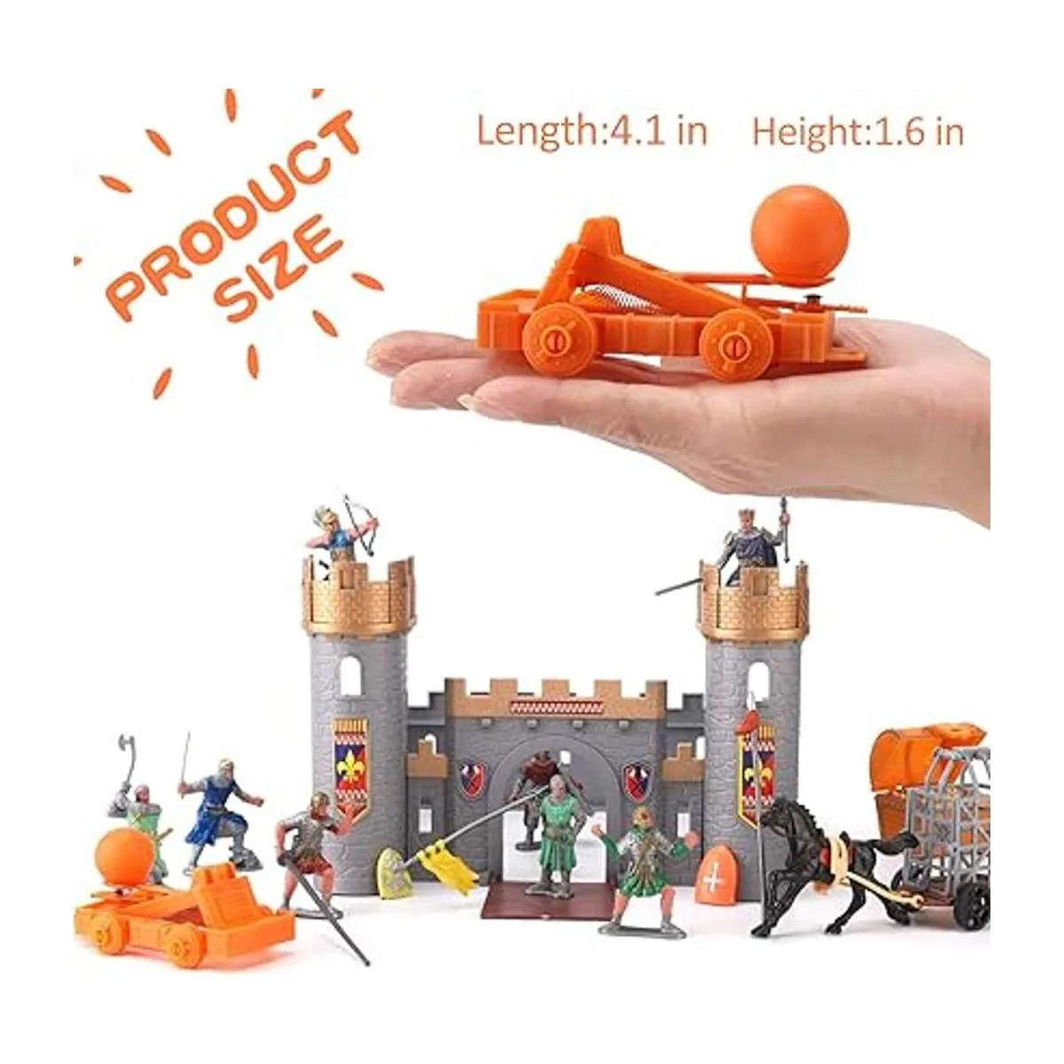 Figura de acción de caballeros del castillo medieval_5