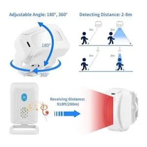 GREENCYCLE Timbre de puerta con sensor de movimiento_5