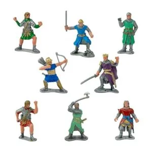 Figura de acción de caballeros del castillo medieval_2