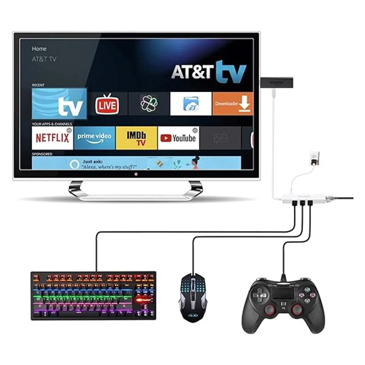 Adaptador Ethernet para TV Stick Cube Chromecast Tivo_2