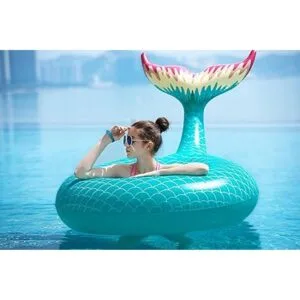 Jasonwell Giant Inflatable Mermaid Tail Pool Float with_3