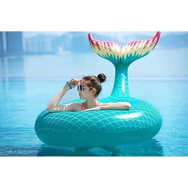 Jasonwell Giant Inflatable Mermaid Tail Pool Float with_3