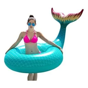 Jasonwell Giant Inflatable Mermaid Tail Pool Float with_1