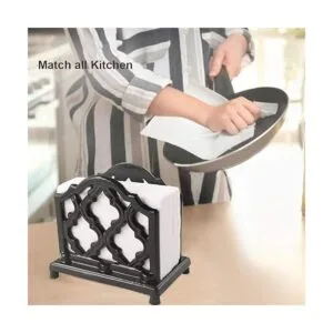 Servilletero de metal vintage negro de hierro fundido_7