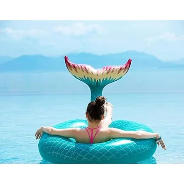 Jasonwell Giant Inflatable Mermaid Tail Pool Float with_6