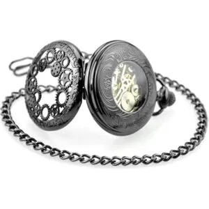 Avaner Steampunk Reloj de bolsillo con pantalla_3