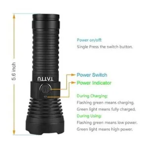 TATTU U3 Linterna UV recargable de 395 nm luz negra luz_2