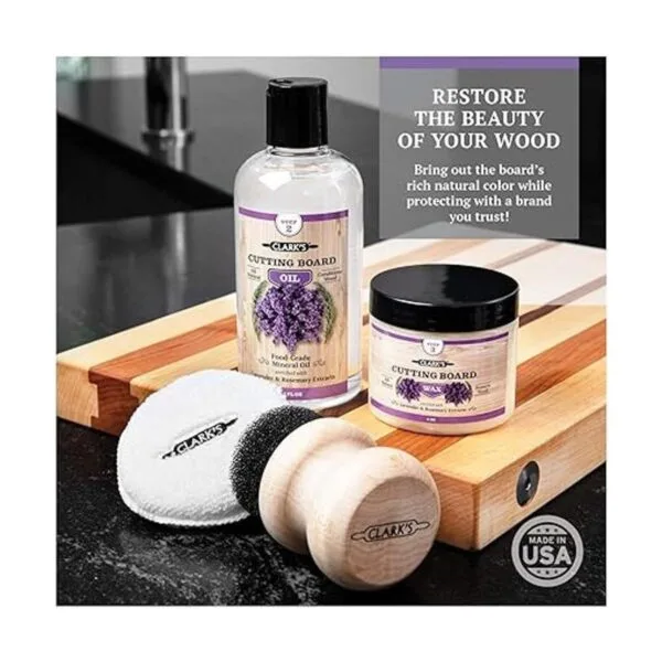 Kit de aceite y cera para tabla de cortar de CLARKs El_2