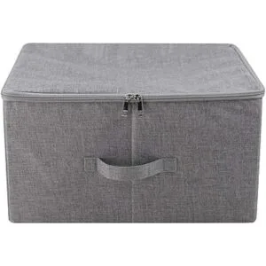 Caja de almacenamiento plegable con tapa y asas cesta de_4