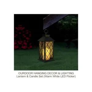 Bright Zeal Farol de vela vintage negro de 13.5 pulgadas_5