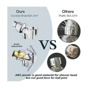 BRIGHT SHOWERS Juego de cabezal de ducha de mano de alta_5