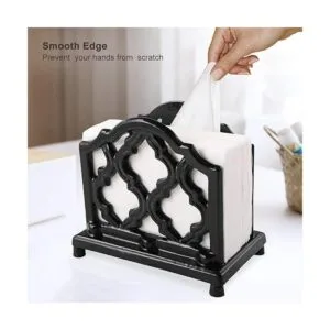 Servilletero de metal vintage negro de hierro fundido_5