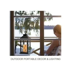 Bright Zeal Farol de vela vintage negro de 13.5 pulgadas_6