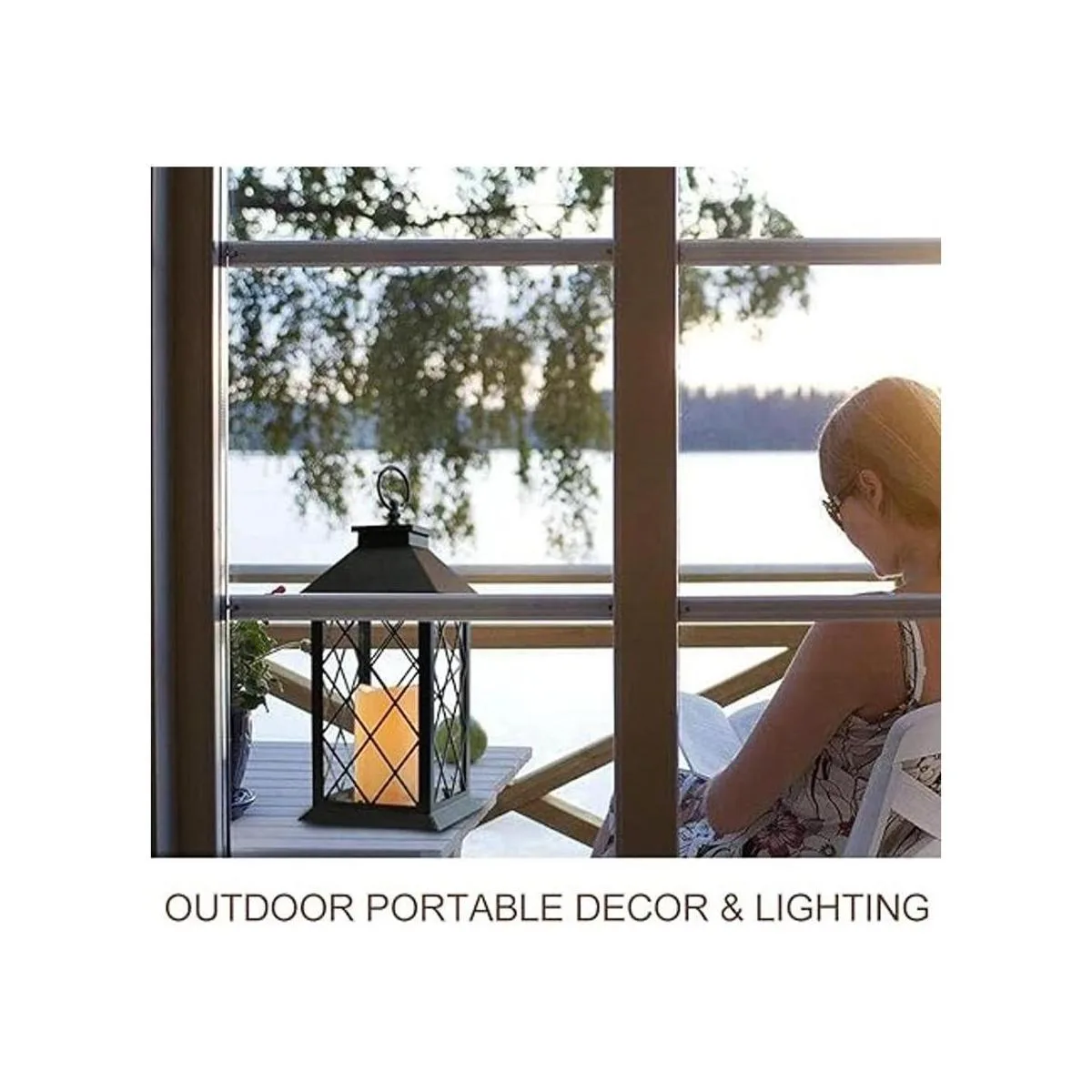 Bright Zeal Farol de vela vintage negro de 13.5 pulgadas_6
