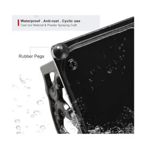 Servilletero de metal vintage negro de hierro fundido_4