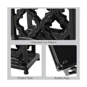 Servilletero de metal vintage negro de hierro fundido_3