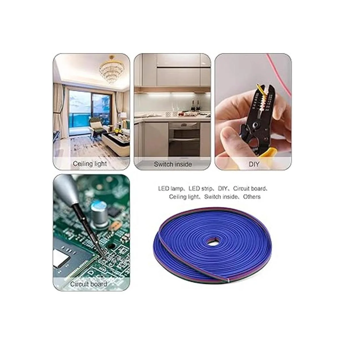 Kit de conector de tira LED 5050 de 4 pines kit de_3