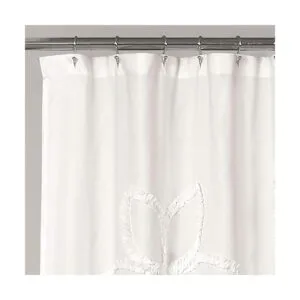 Lush Decor Cortina de ducha de poliéster con volantes_2