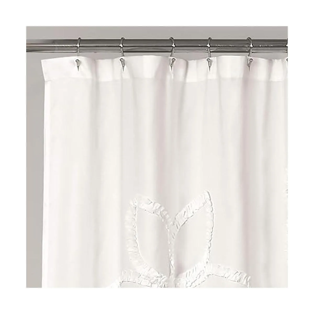 Lush Decor Cortina de ducha de poliéster con volantes_2