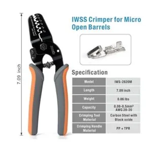 IWISS Las mini herramientas de crimpado de barril abierto_4