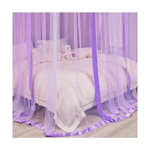 Cortina para dosel de cama Mengersi estilo princesa con 4_6