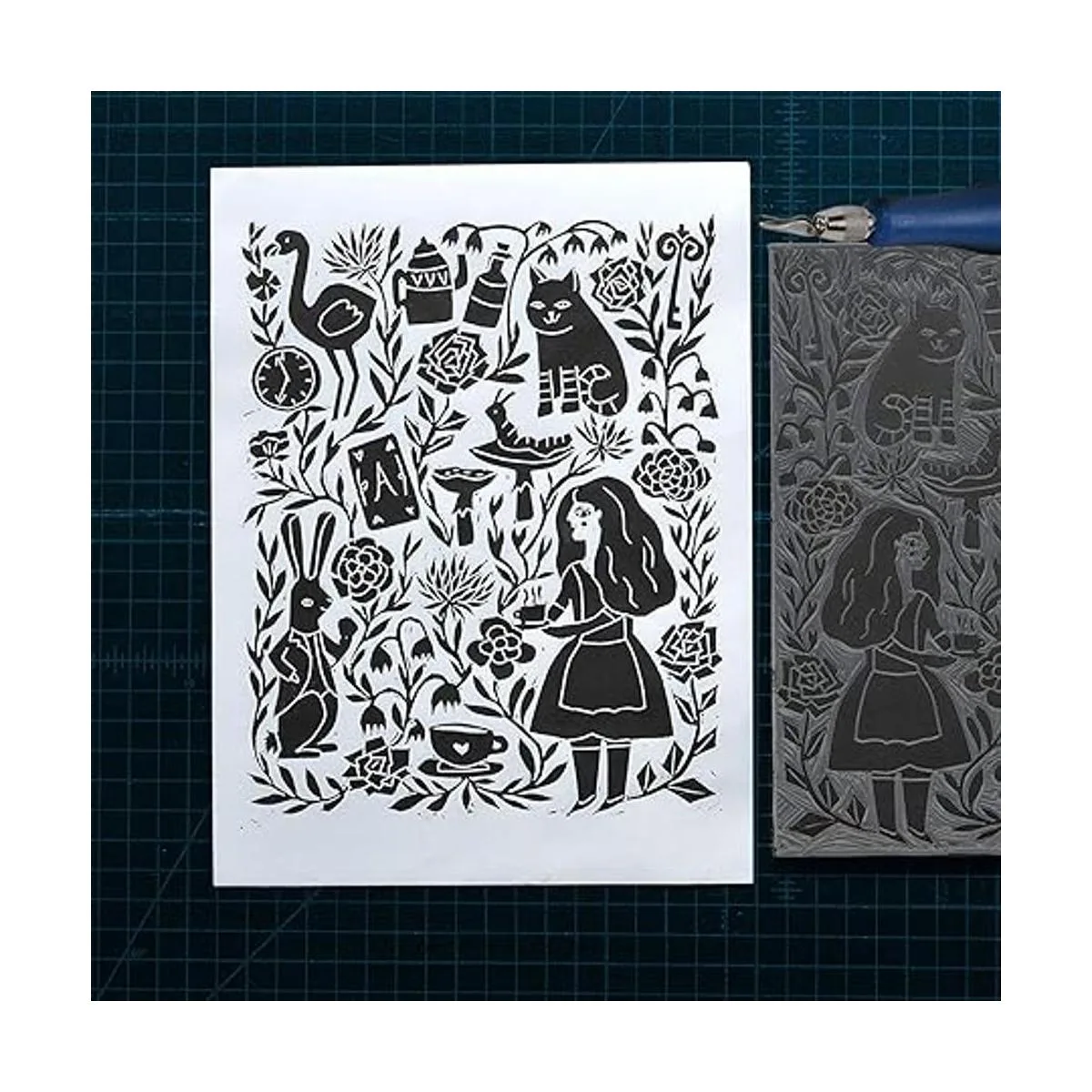 Falling in Art Bloque de tallado de linóleo suave bloque_4