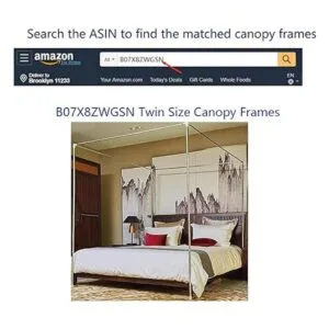 Cortina para dosel de cama Mengersi estilo princesa con 4_7