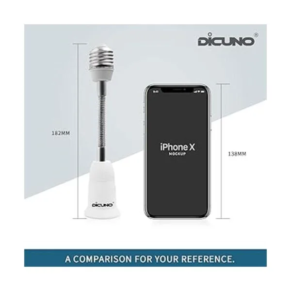 DiCUNO Adaptador extensor de sóquet E26E27 extensión_3
