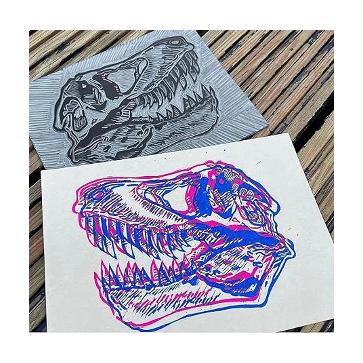 Falling in Art Bloque de tallado de linóleo suave bloque_6