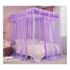 Cortina para dosel de cama Mengersi estilo princesa con 4_3