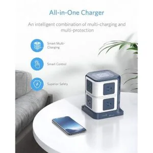 BESTEK Regleta de alimentación USB con cargador_3