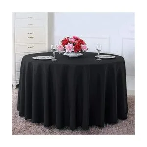 Surmente Mantel redondo de poliéster de 120 pulgadas para_6