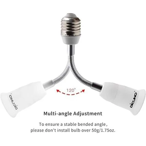 DiCUNO Adaptador extensor de sóquet E26E27 extensión_4