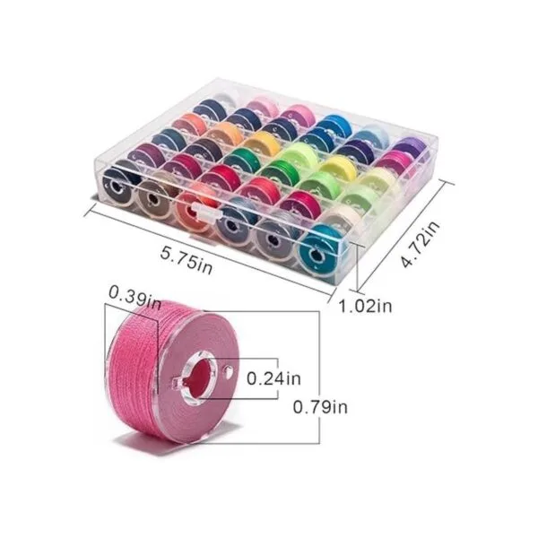 BetyBedy 36 bobinas e hilos de coser con estuche de bobina_4
