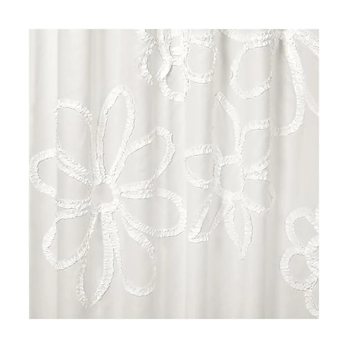 Lush Decor Cortina de ducha de poliéster con volantes_5
