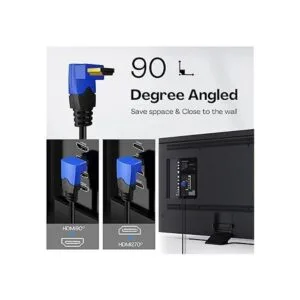 TNP Cable HDMI 4K en ángulo recto de 90 grados 10 pies_5