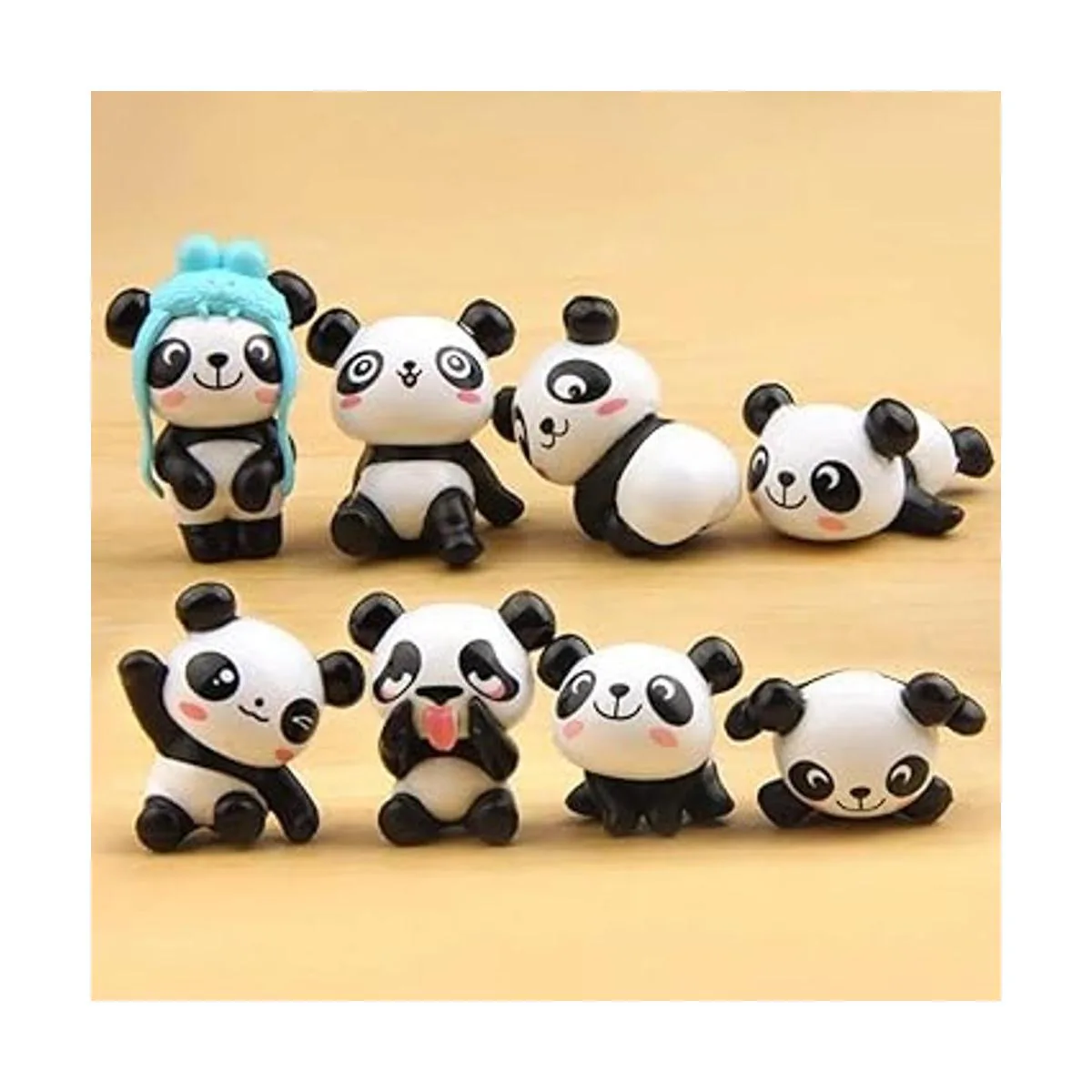 Muñeca de panda mini panda decoración de pastel de_2