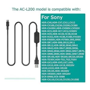 Raeisusp Cable USB ACL200 ACL25A para Sony DSCHX1 DCRUX5_2
