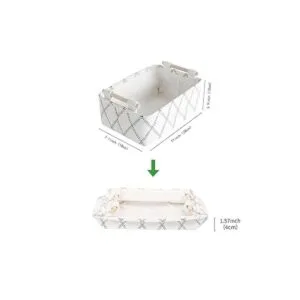 LUFOFOX Cesta organizadora plegable de tela rectangular_2