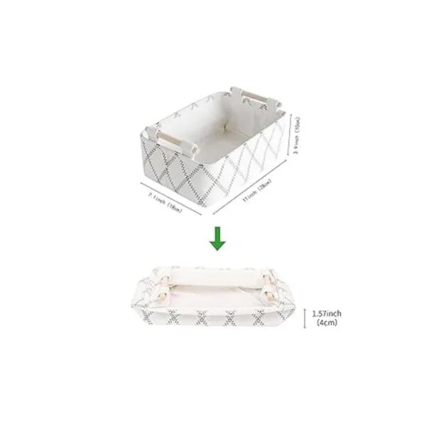 LUFOFOX Cesta organizadora plegable de tela rectangular_2