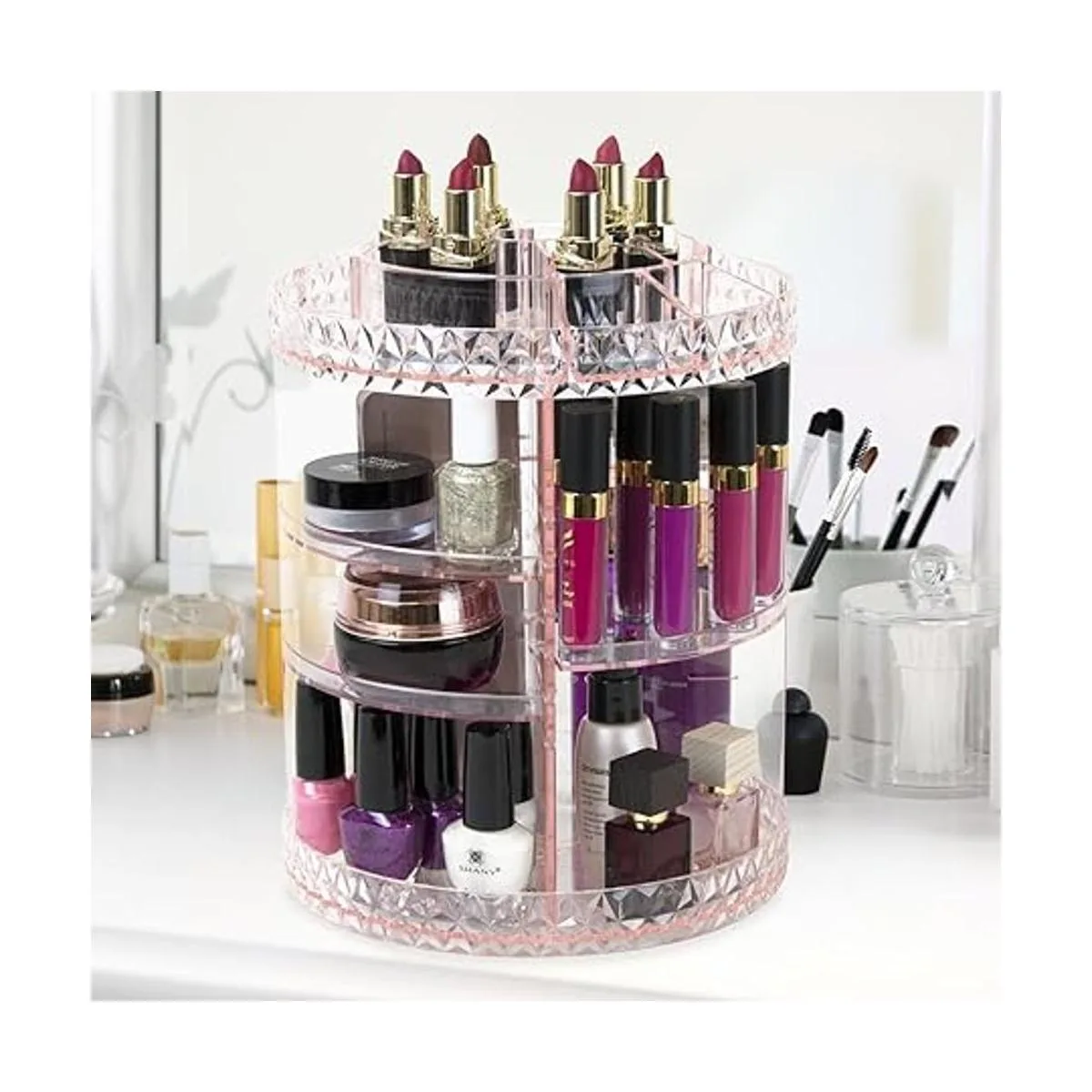 Sorbus Organizador de Maquillaje giratorio 360_4