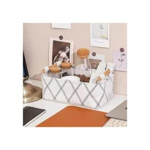 LUFOFOX Cesta organizadora plegable de tela rectangular_5