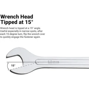 Capri Tools Llave de extremo abierto superfina de 0.709 in_6