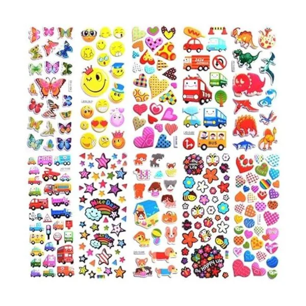 Calcomanías para niños de 1200 40 hojas diferentes_2