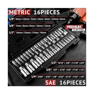 EPAuto Juego de llaves hexagonales de 32 piezas SAE y_2
