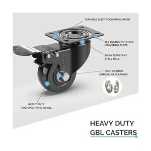 GBL Ruedas giratorias resistentes de 2 pulgadas con 2_2