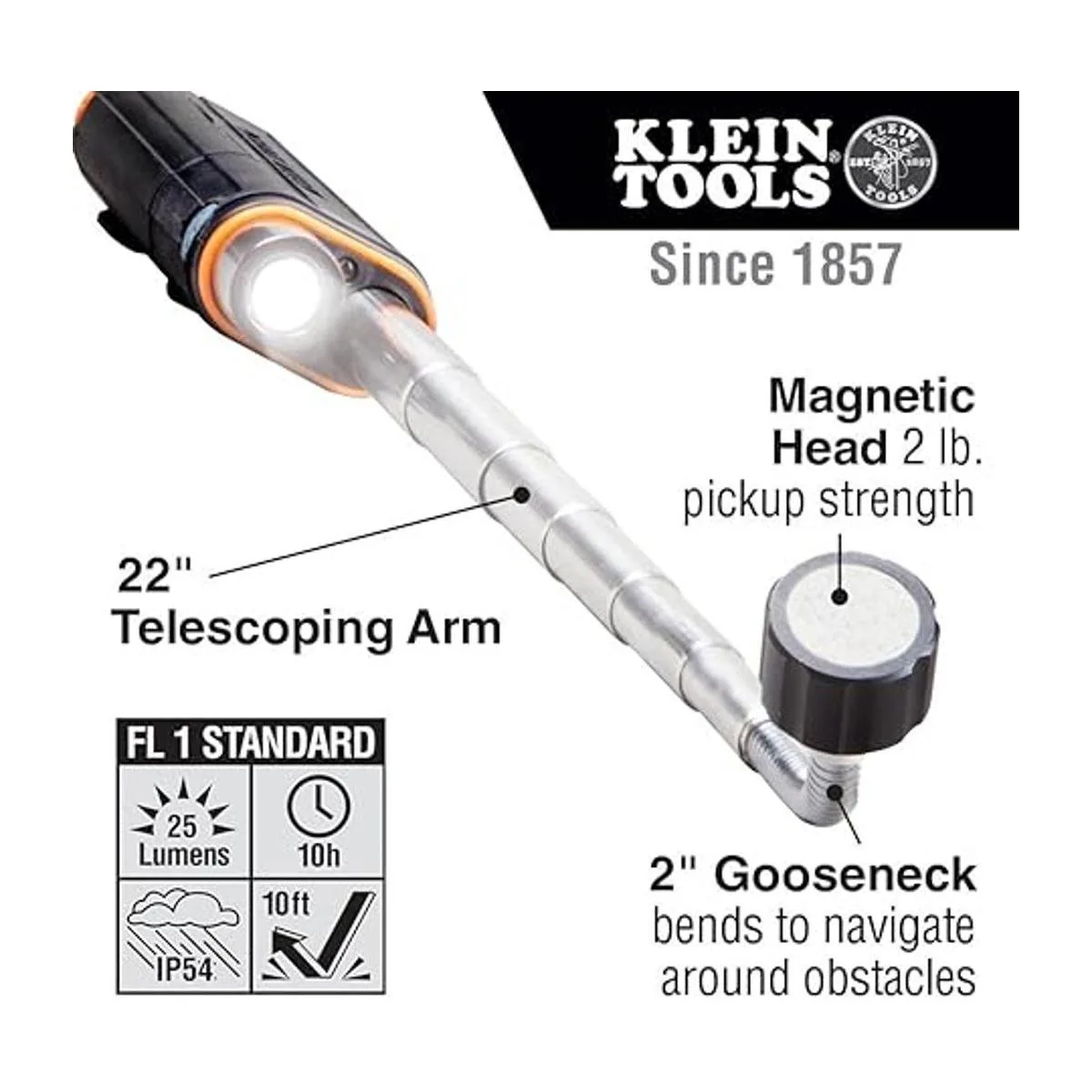 Klein Tools 56027 Luz LED magnética telescópica y_2