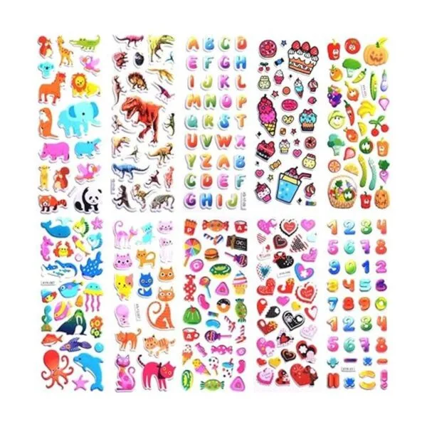 Calcomanías para niños de 1200 40 hojas diferentes_3