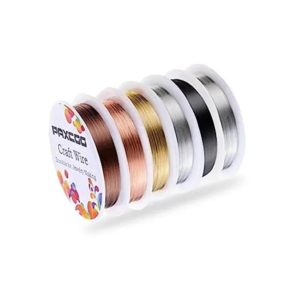 PAXCOO Paquete de 6 alambres para joyería para hacer joyas_1
