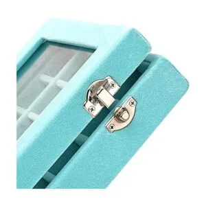 LANTWOO 24 rejillas de terciopelo de cristal aretes_6